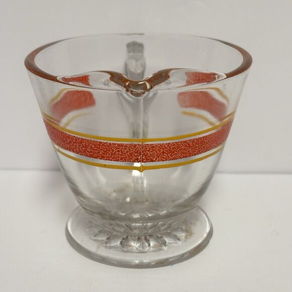 1940's KENT Glass Vacuum Coffee Cream & Sugar Red Frost Set Chicago - Picture 10 of 13